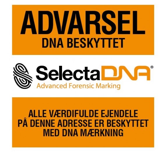 SelectaDNA Hård Plast Sikringsskilt 30 x 30 cm.