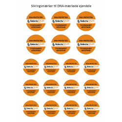 SelectaDNA Permanent Ultra Destructable Sikringsmærker - 18 stk.