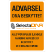 SelectaDNA Dør / Postkasse Sikringsmærke 7 x 10 cm.